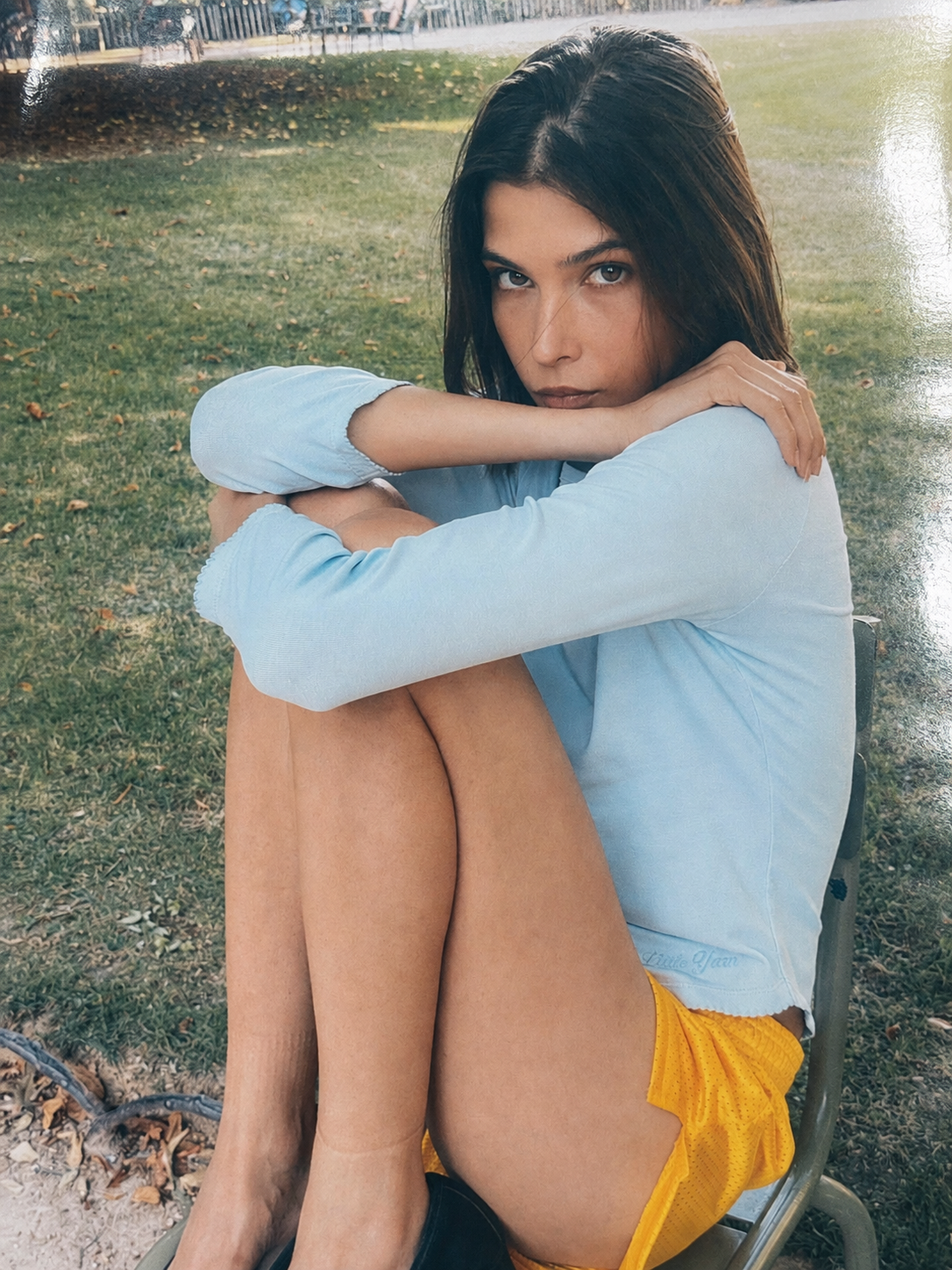 Lauren 3 quarter sleeve - powder blue
