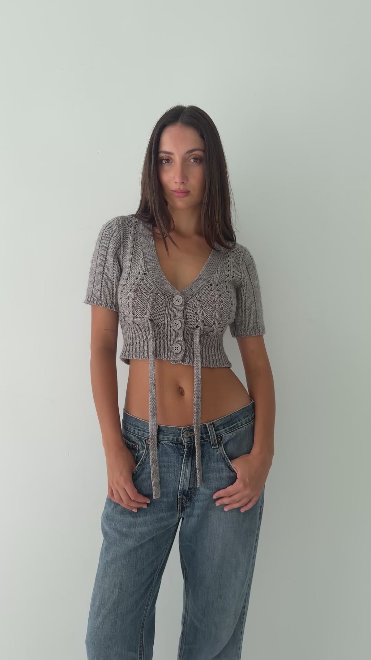 Cleo crop - grey